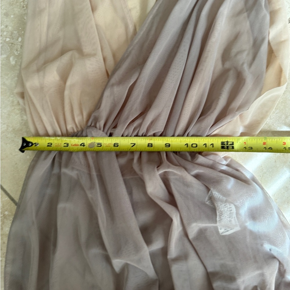 Zara Cream and Tan Sleeveless Beach Cover - Picture 6 of 11